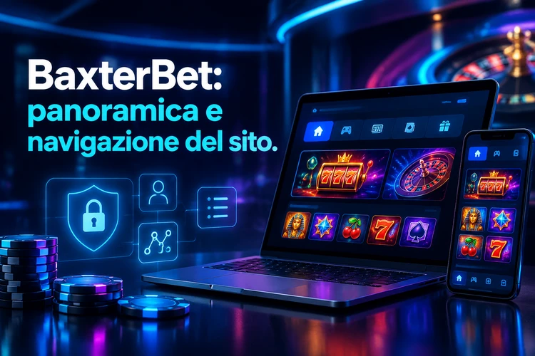 BaxterBet: panoramica e navigazione del sito