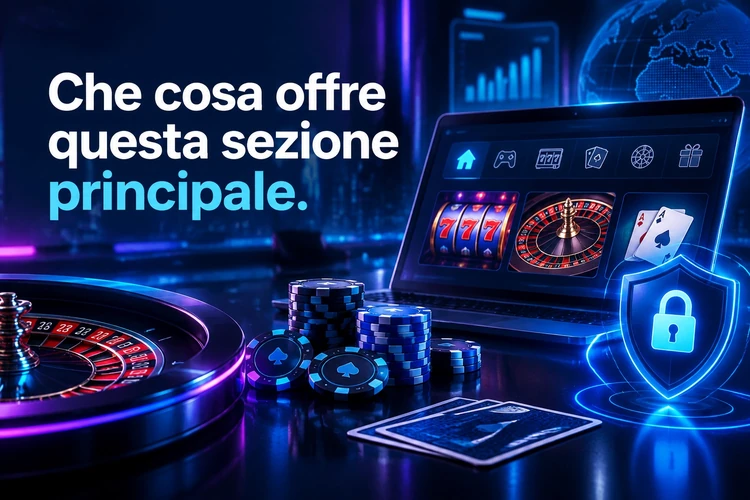 Che cosa offre questa sezione principale
