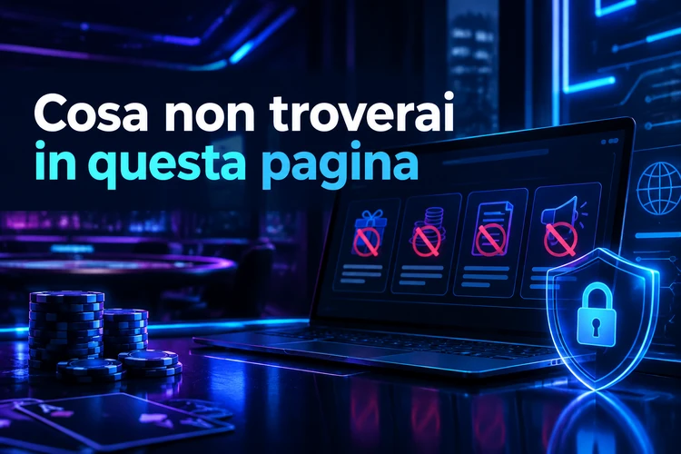 Cosa non troverai in questa pagina
